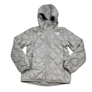 The North Face Girls Thermoball Eco Hoodie Jacket Grey Size Small 7/8
